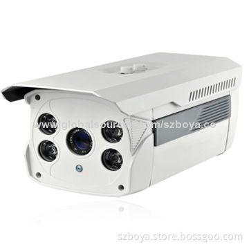 720p 1.0MP PoE P2P Waterproof IR IP Camera with Long Distance 80m Dot-matrix IR LED
